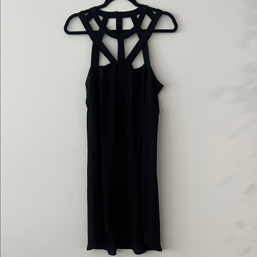 BCBGMaxAzria Black Strappy Backless Dress